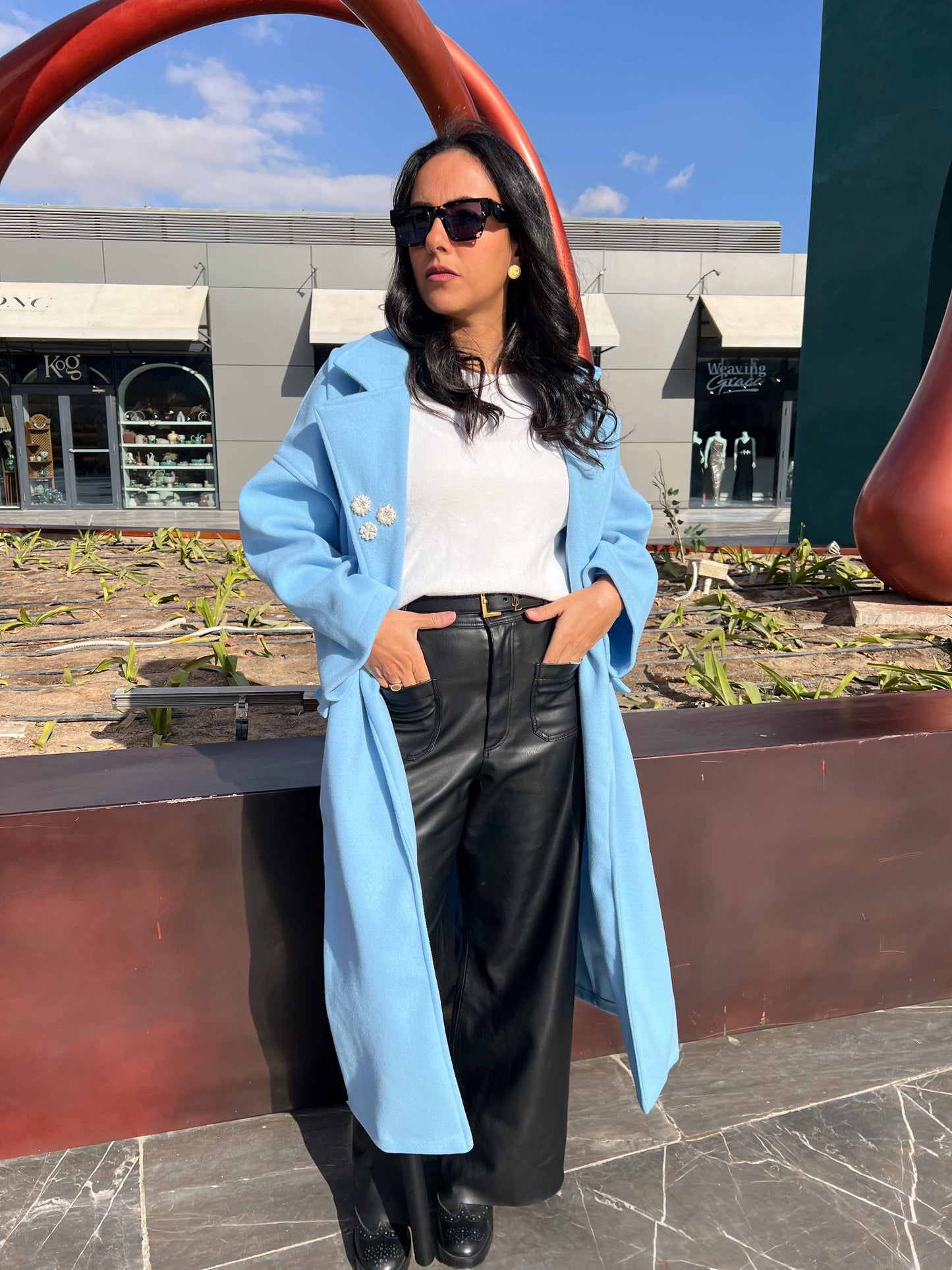 3 Brooches Bloom Winter Coat