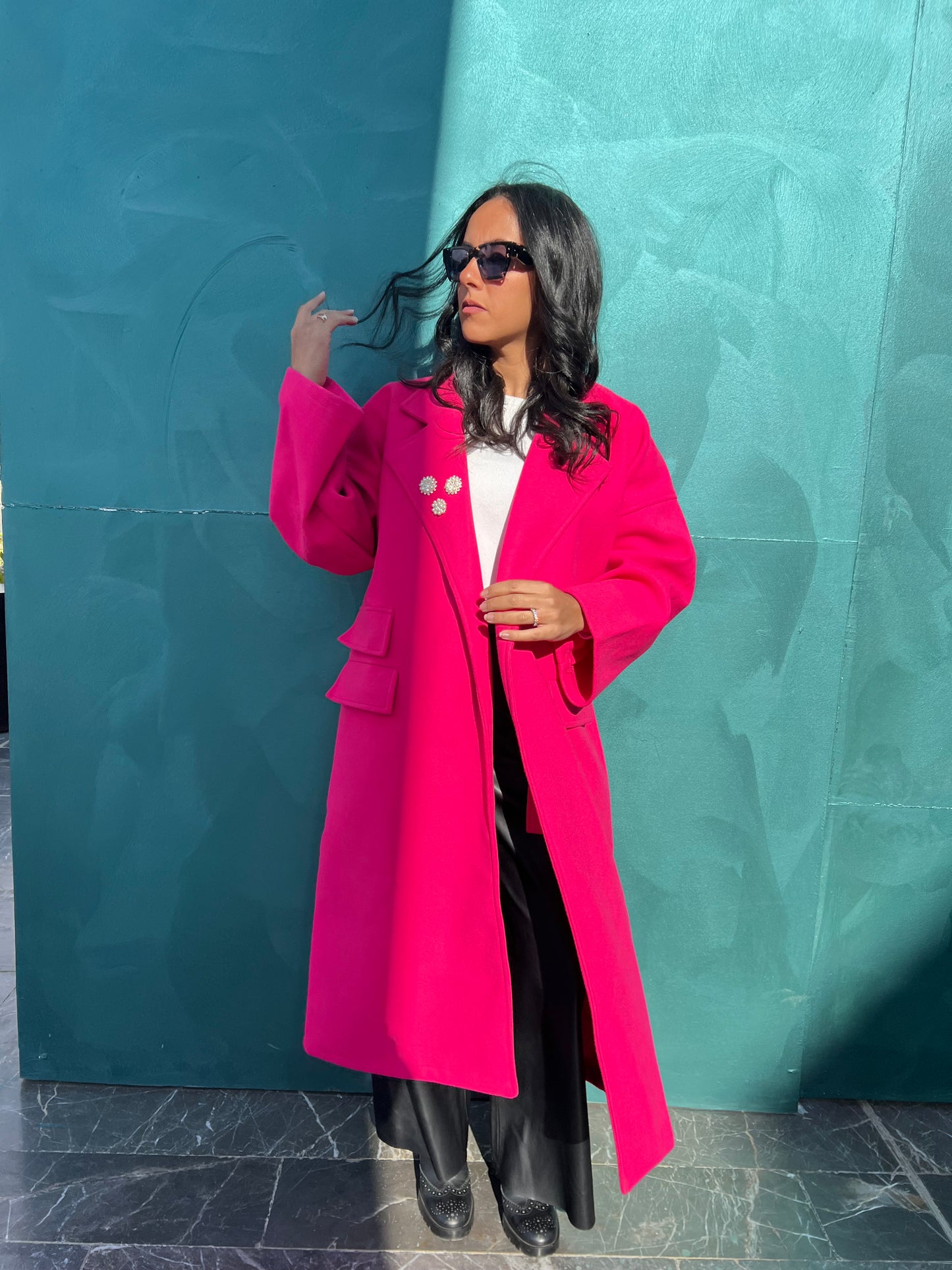 3 Brooches Bloom Winter Coat