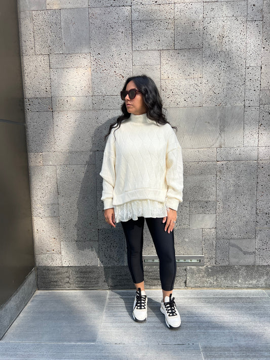 The Diamond Lace knit