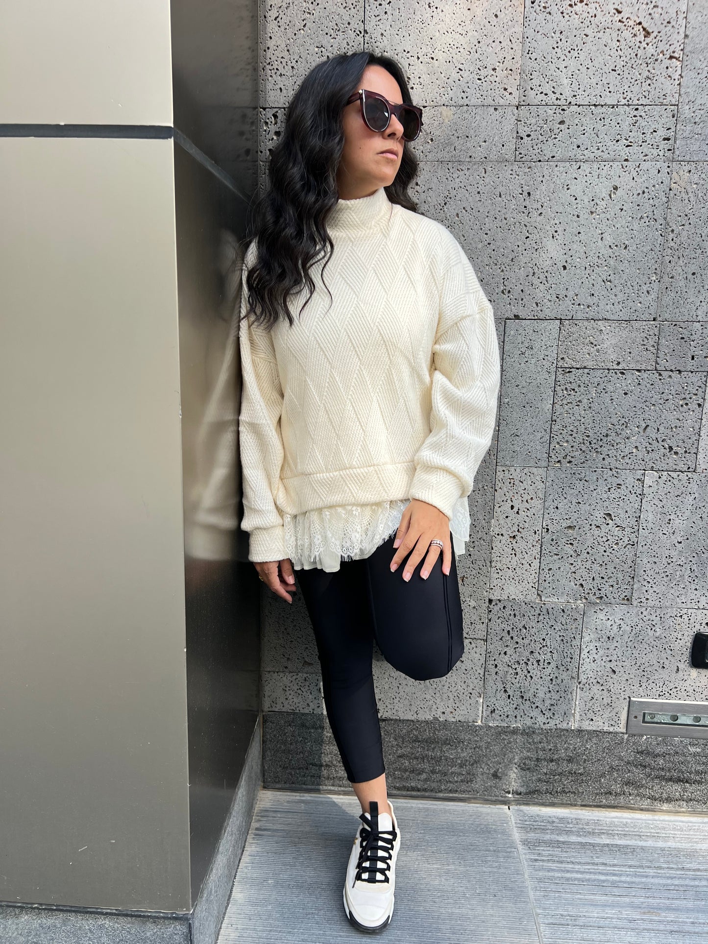 The Diamond Lace knit